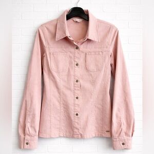 Point Zero Button Front Jacket Size Small Blush Pink Utility Style